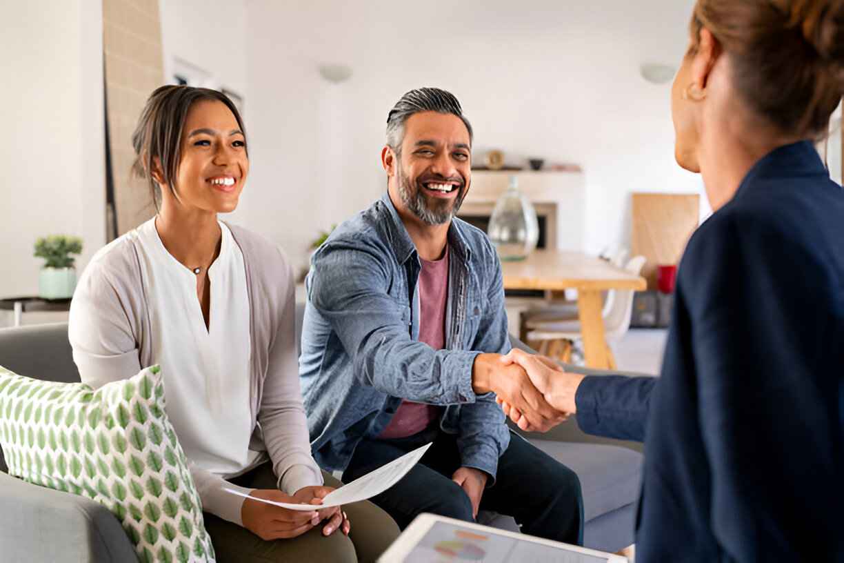 Financial advisor discussing insurance financing options with a client